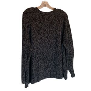 Eileen Fisher Black and Gray Crew Neck Sweater